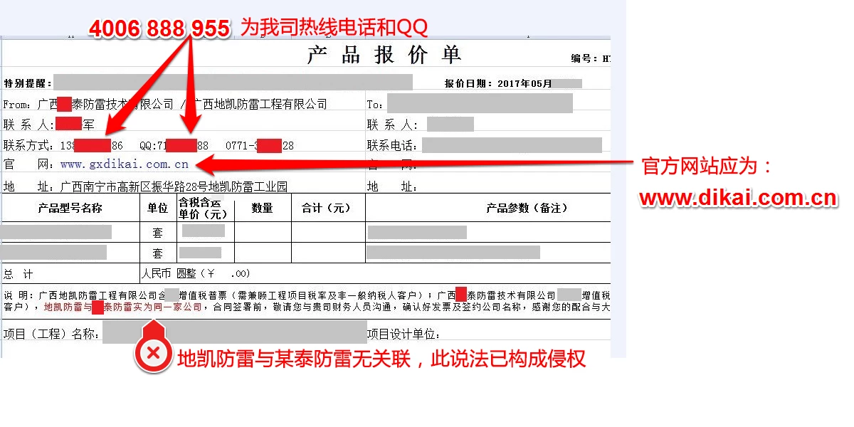 凯发防雷：防雷公司关于禁止侵权行为的声明